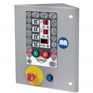 Microprocessor control panel with digital display to program and memorize up to 99 wrapping cycles, program- mable and customizable according to user requirements